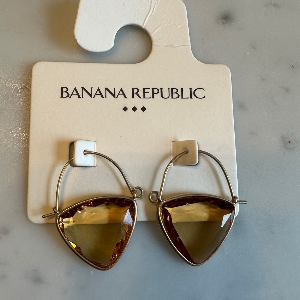 Banana republic citrine dangle earrings